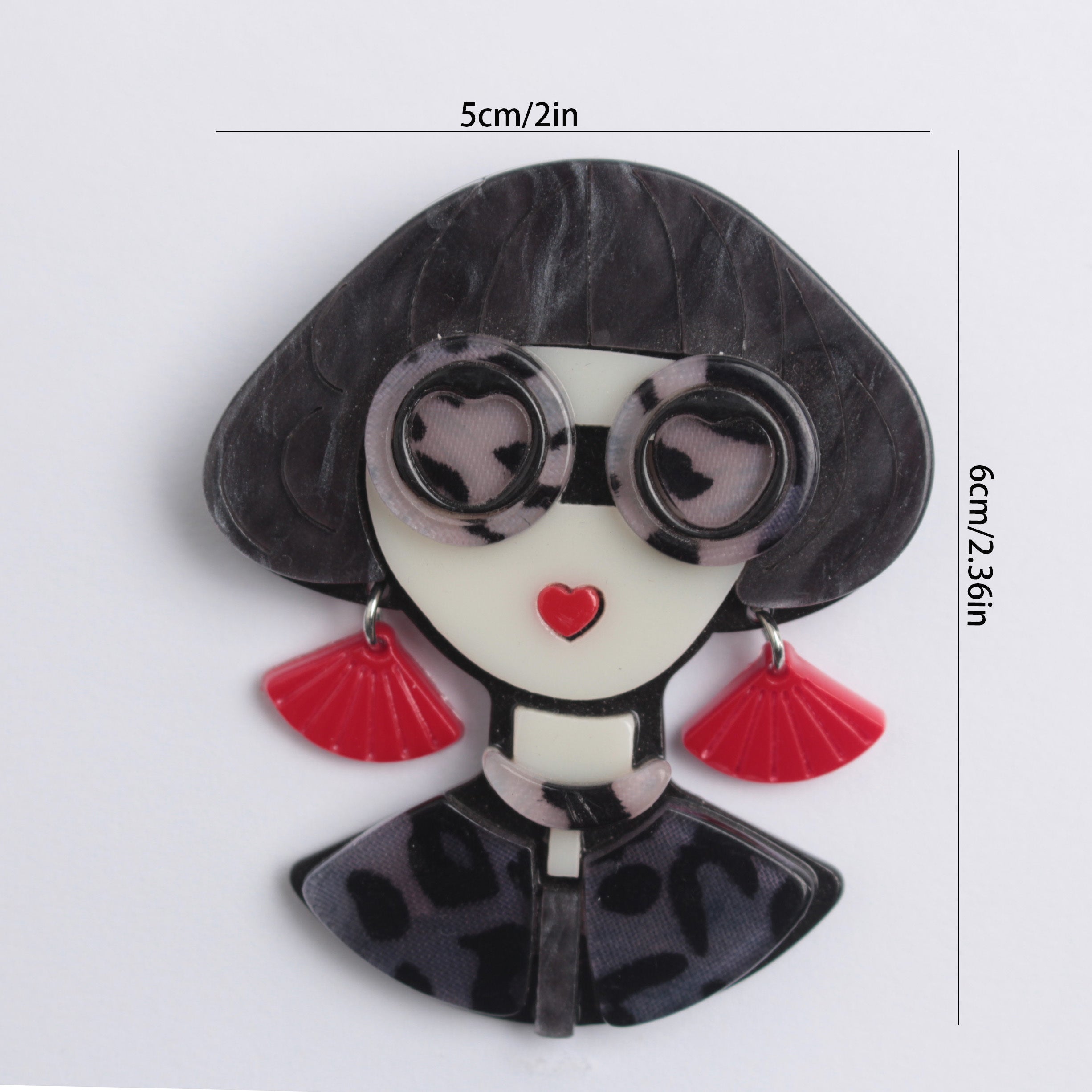 Elegant Lady Brooch Retro Chic Pin for Lapel or Scarf