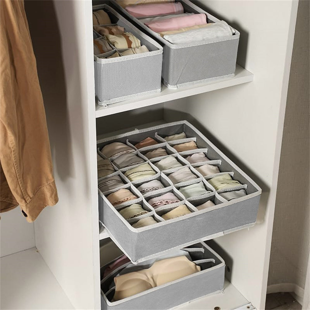 Clothes Organizer for Socks Underwear Ties and Ornaments Polyamide Solid Color Storage Box