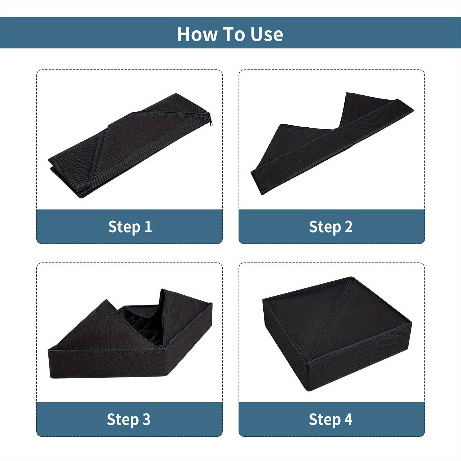 Clothes Organizer for Socks Underwear Ties and Ornaments Polyamide Solid Color Storage Box