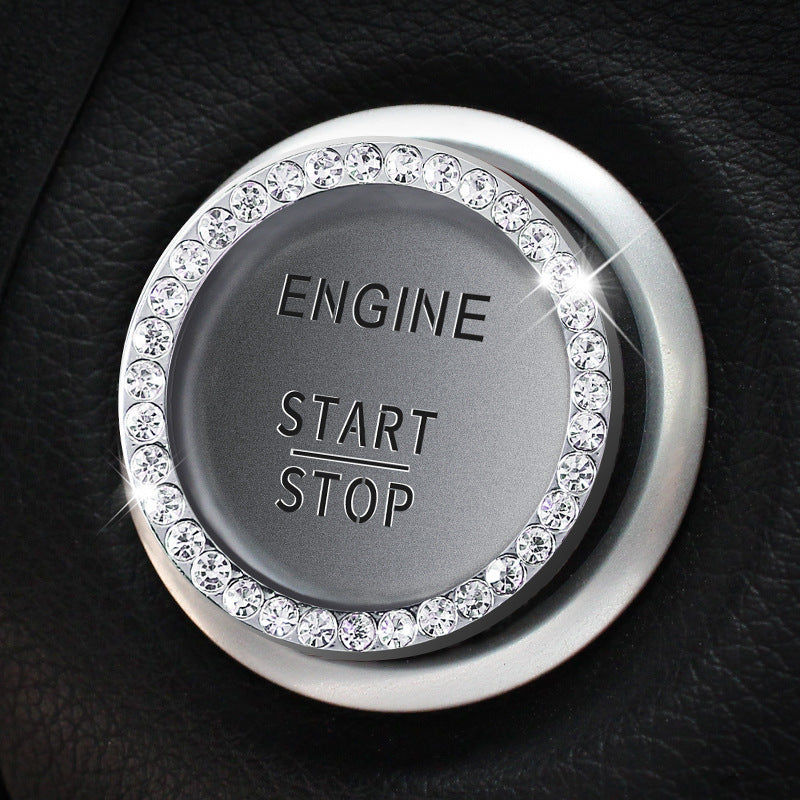 Car Sparkling Rhinestone Decal 3D Diamond Sticker for Auto Motorcycle Durable Alloy