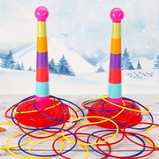 Colorful Ring Toss Game Set for Kids and Adults PVC Red
