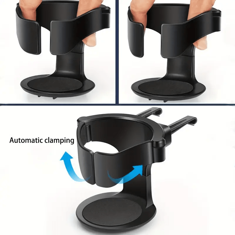 Adjustable PVC Car Cup Holder with Sponge Base for Water Bottles and Cans