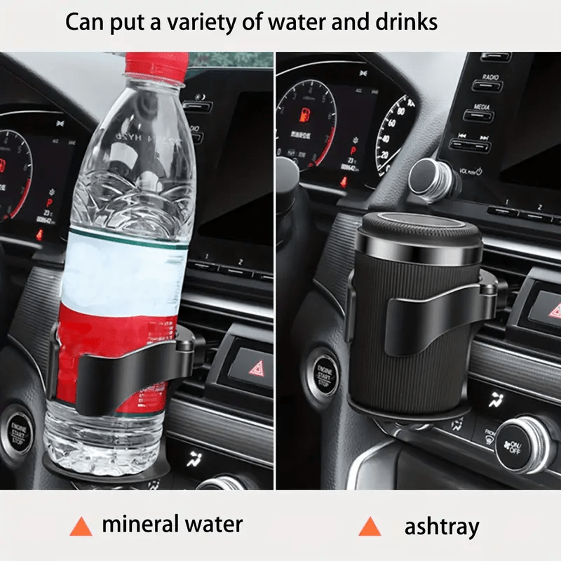 Adjustable PVC Car Cup Holder with Sponge Base for Water Bottles and Cans