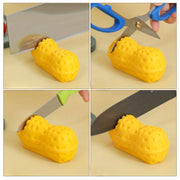 Colorful 2-in-1 mini peanut grinder and knife sharpener manual operation