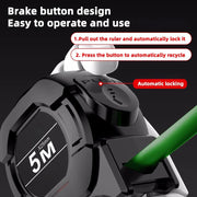 High Precision Carbon Steel Measuring Tape with Self-Locking Fluorescent Ruler 5/7.5/10m Automatic Locking