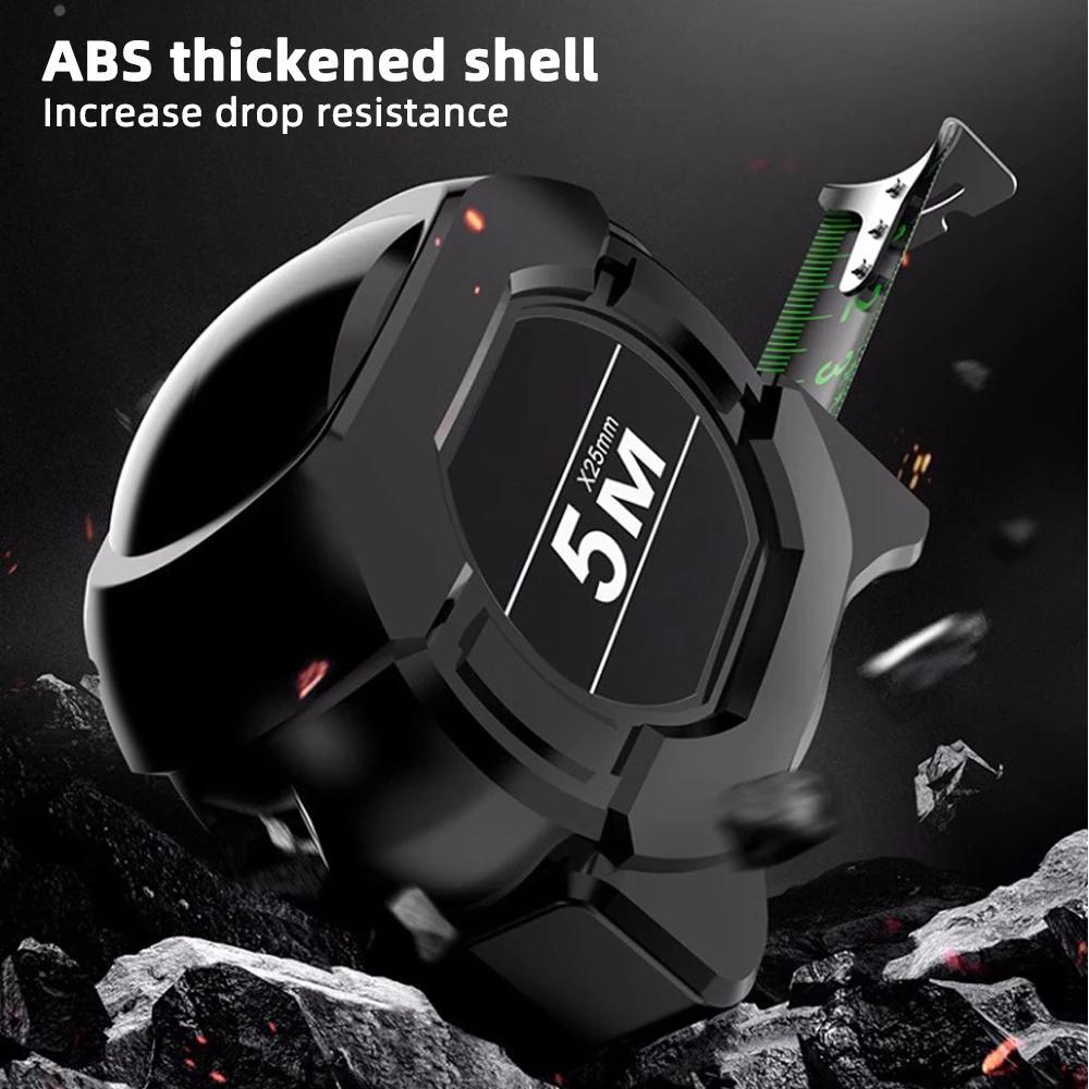 High Precision Carbon Steel Measuring Tape with Self-Locking Fluorescent Ruler 5/7.5/10m Automatic Locking