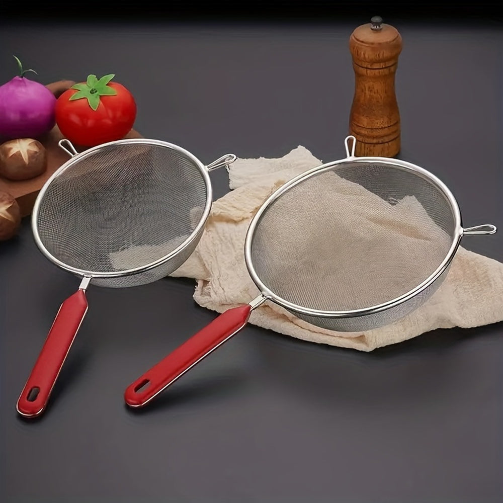 Stainless Steel Flour Sifter for Baking, Easy-to-Clean Kitchen Mesh Strainer