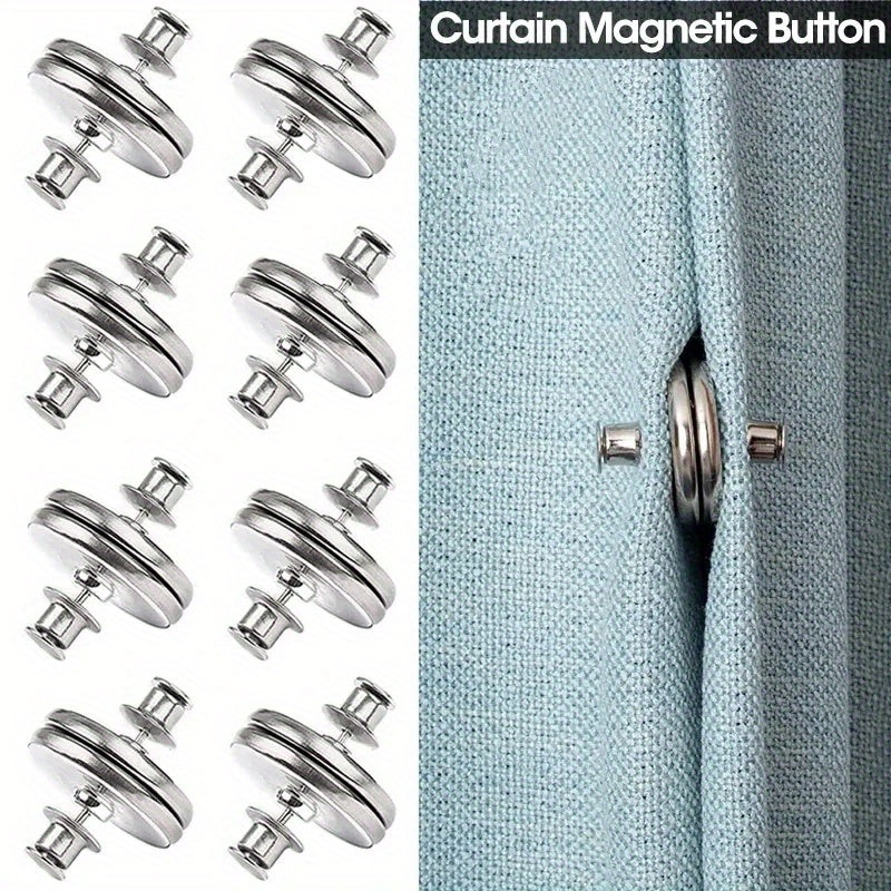 Contemporary Magnetic Curtain Buckles Sets of 1 2 4 or 8 Pairs Adjustable No Nails