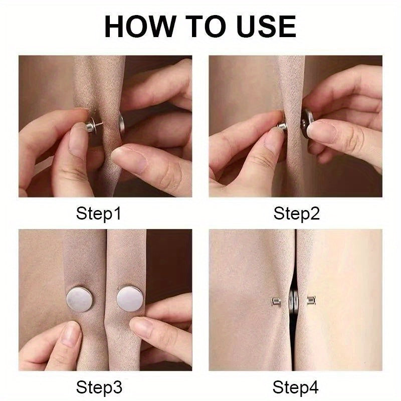 Contemporary Magnetic Curtain Buckles Sets of 1 2 4 or 8 Pairs Adjustable No Nails