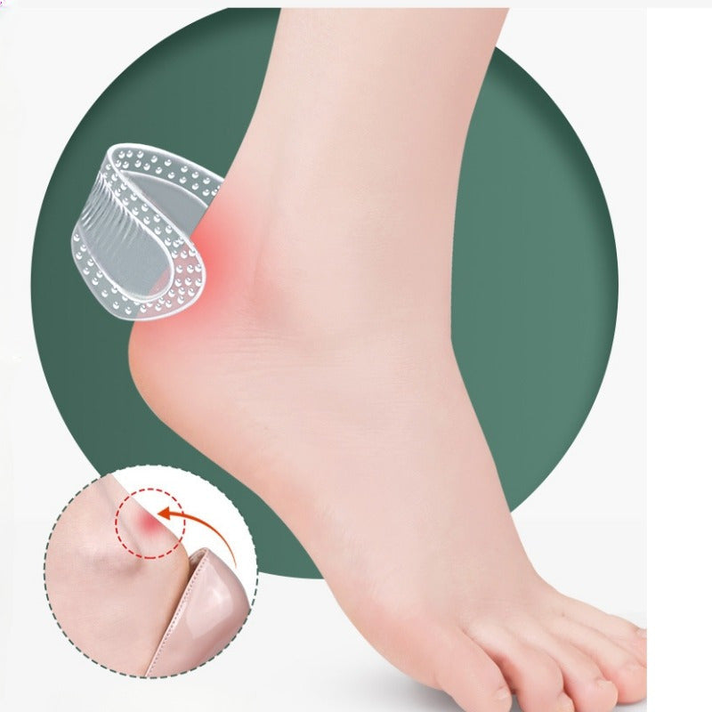 Soft Gel Heel Cushions for Men and Women Non-Slip Dotted Pattern Comfort Inserts