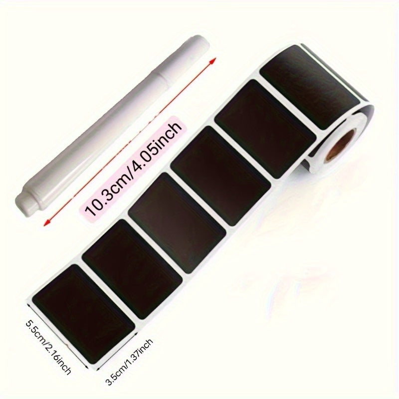 120pcs Waterproof Blackboard Sticker Labels with Pen for Storage Bins Crafts and Weddings