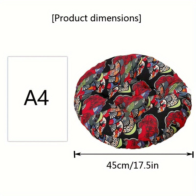 Cojín redondo para suelo para meditación y decoración de salón 100% poliéster lavable rojo azul beige
