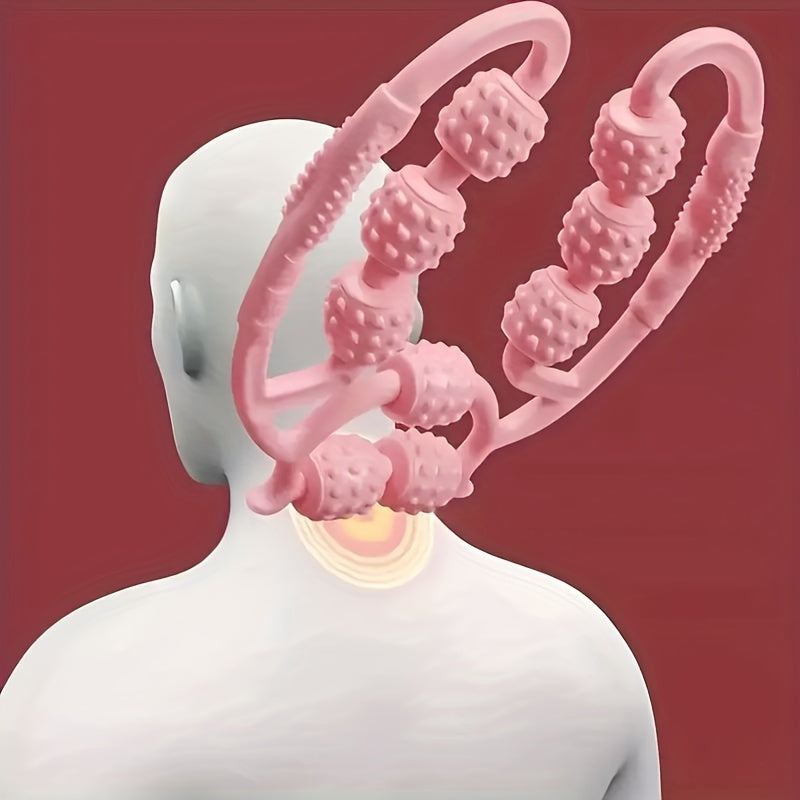 Manual Massager with 9 Wheels for Thighs Calves and Neck Unisex Body Therapy