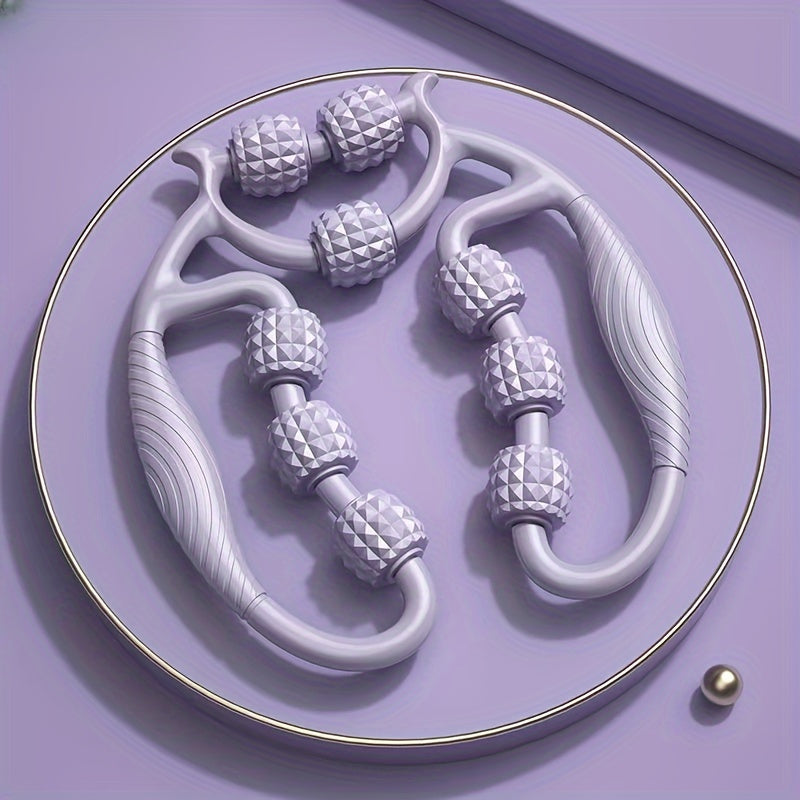 Manual Massager with 9 Wheels for Thighs Calves and Neck Unisex Body Therapy