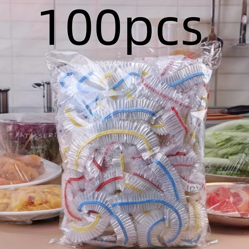 Silikon idish qopqog'i - Yangilanishi mumkin va qayta ishlatiladigan qoplamalar yangi oziq-ovqat saqlash uchun | BPA-siz va oziq-ovqat uchun xavfsiz | Qozonlar, idishlar va piyolalar uchun mukammal | Turli o'lchamlarda mavjud | 100 yoki 200 ta to'plam