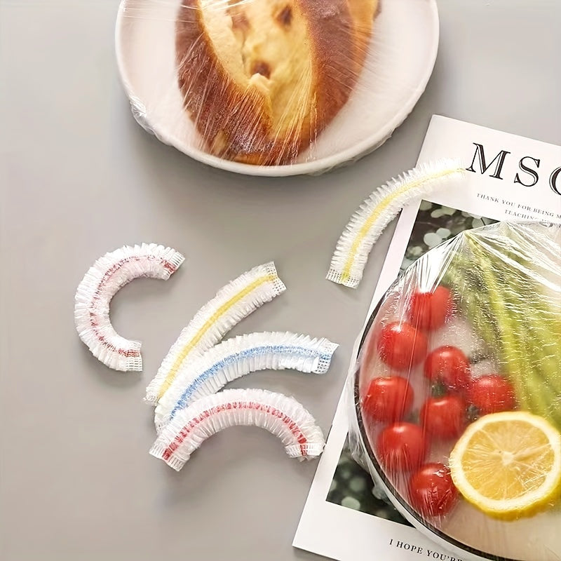 Silikon idish qopqog'i - Yangilanishi mumkin va qayta ishlatiladigan qoplamalar yangi oziq-ovqat saqlash uchun | BPA-siz va oziq-ovqat uchun xavfsiz | Qozonlar, idishlar va piyolalar uchun mukammal | Turli o'lchamlarda mavjud | 100 yoki 200 ta to'plam