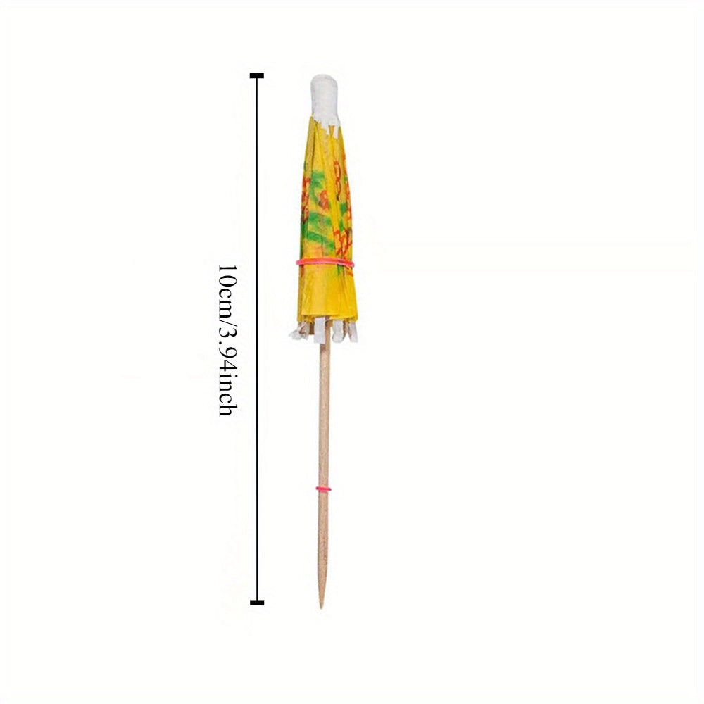 Vibrant Bamboo Cocktail Picks for Hawaiian Parties Weddings and Birthdays Set of 50