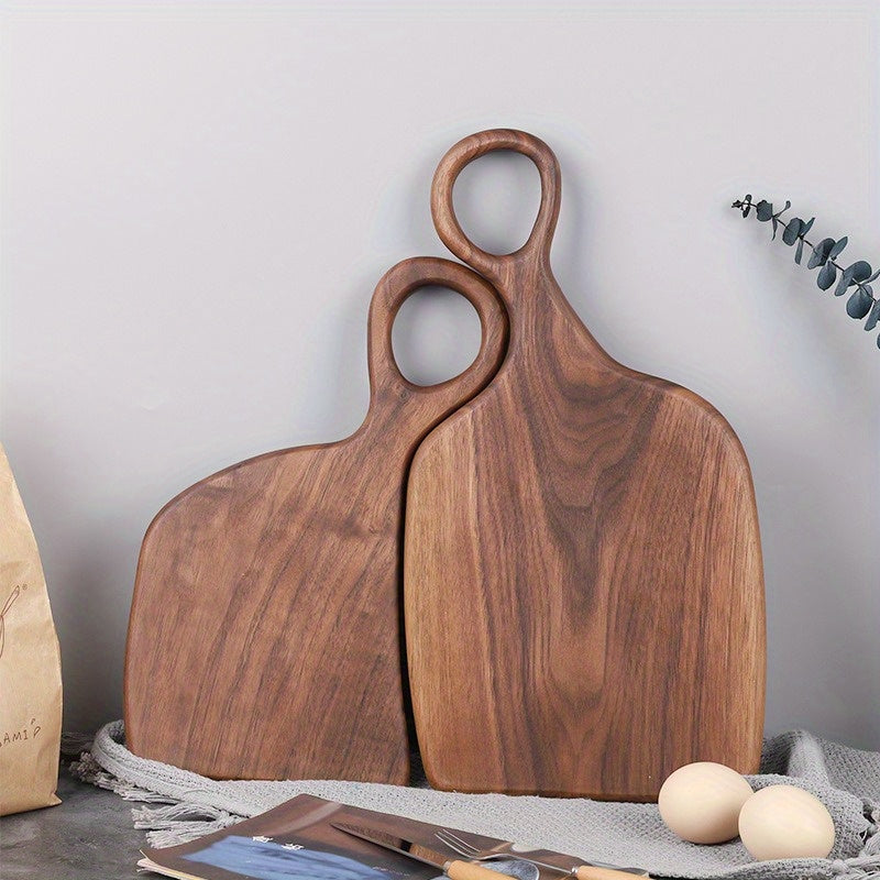 Pair of 2 Handmade Walnut Wood Cutting Boards for Couples Kitchen Tools