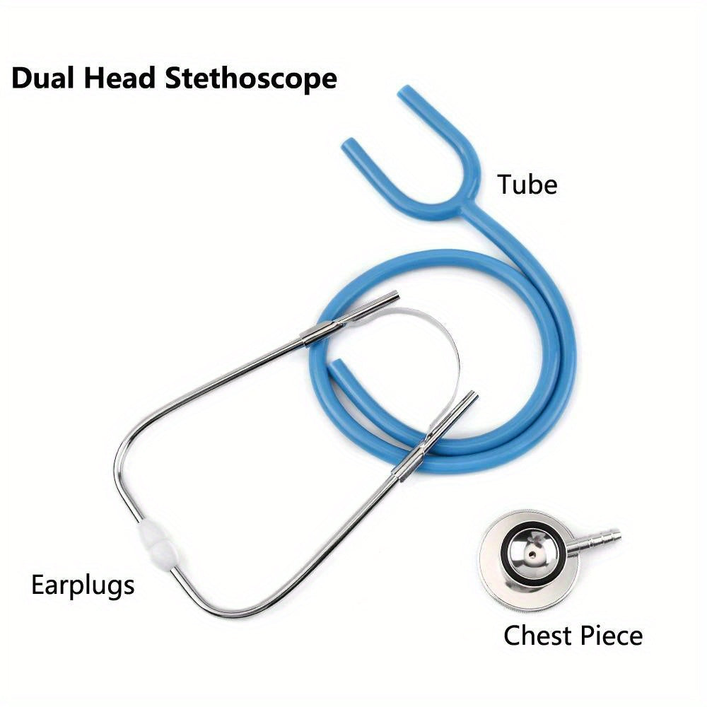 Portable Dual Head Stethoscope for Medical Professionals Aluminum Alloy Cardiology Equipment for Nurses and Learners