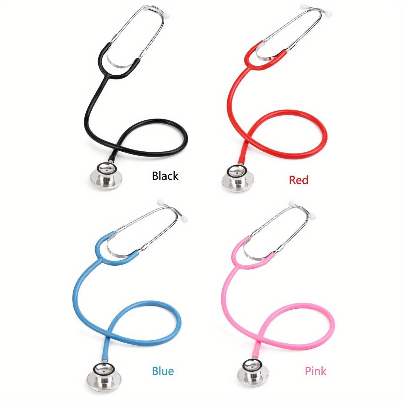 Portable Dual Head Stethoscope for Medical Professionals Aluminum Alloy Cardiology Equipment for Nurses and Learners