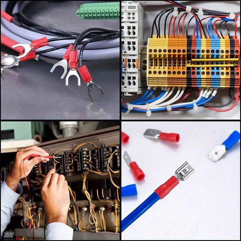 102 шт. универсальный набор электрических обжимных клемм, разъемы для проводов для автомобильной и морской техники