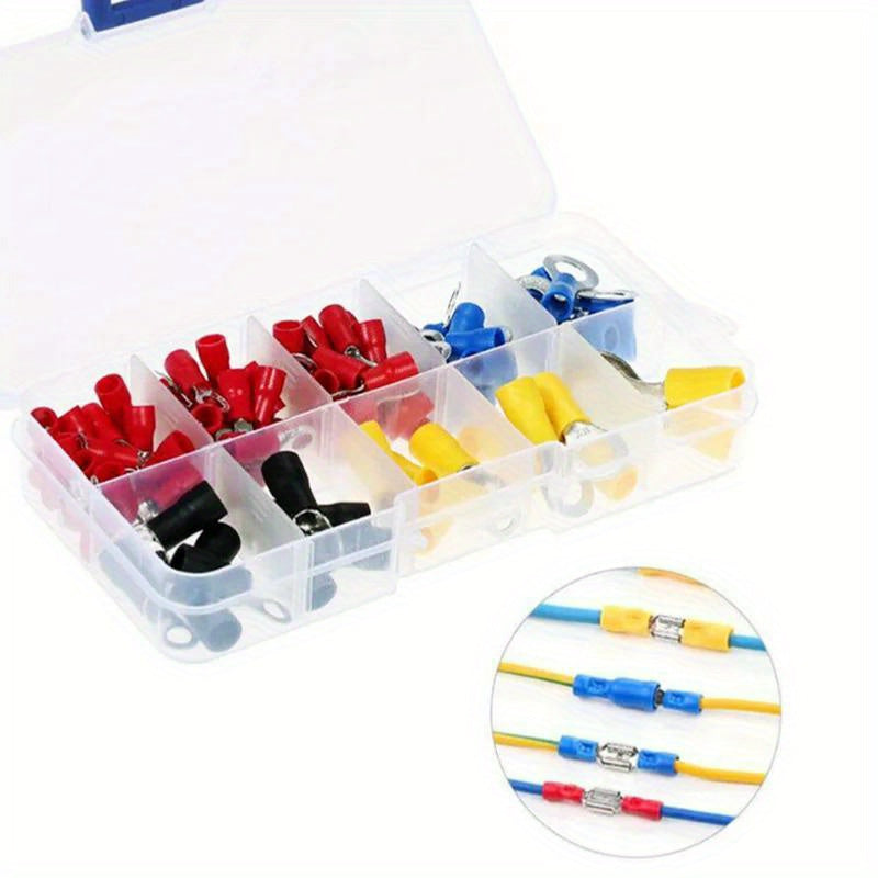 102 шт. универсальный набор электрических обжимных клемм, разъемы для проводов для автомобильной и морской техники