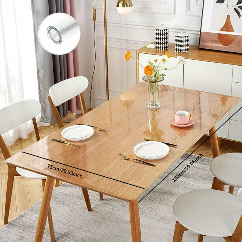 1mm Thick PVC Desk Pad Protector Waterproof Scratch-Proof for Home and Hotel Tables