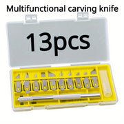 13pc Aluminum Engraving Knife Set with Titanium Steel Blades for Mobile Film Cutting