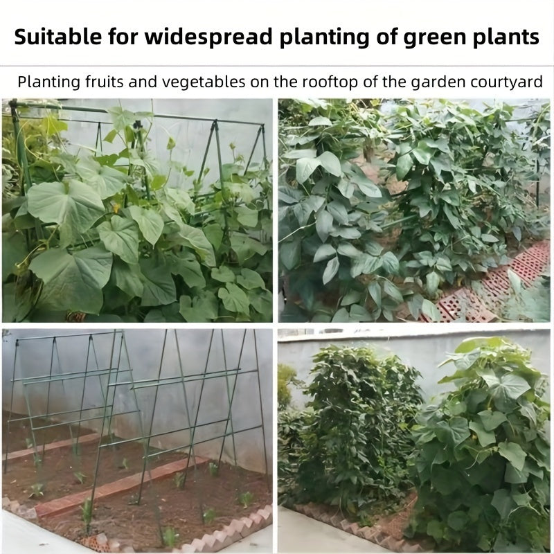 10 Green Plant Support Rattan Racks for Tomatoes Cucumbers Grapes Durable PE Material Set of 10