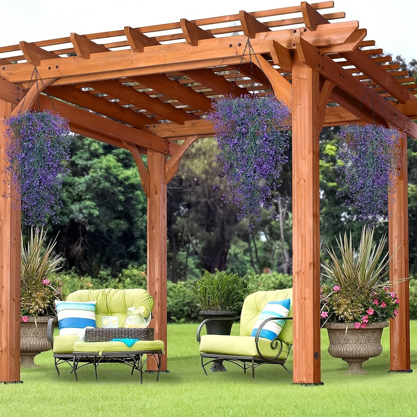 Ichki/tashqi bezatish uchun 3 ta sun'iy fern bog'lari to'plami, tadbirlar va uy bezaklari uchun mukammal, parvarish talab qilmaydi. UV qarshilik ko'rsatadigan sun'iy ivy.