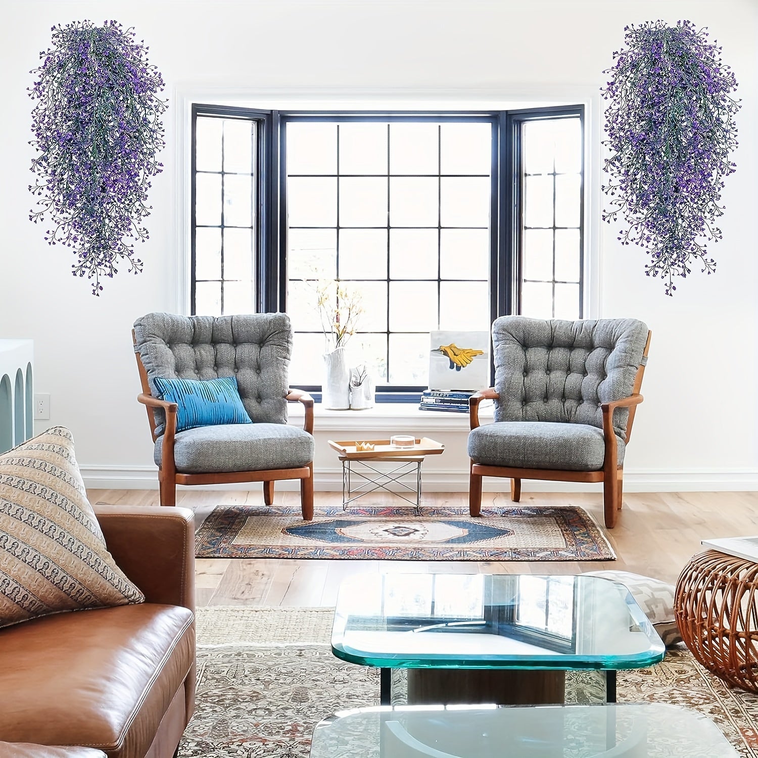 Ichki/tashqi bezatish uchun 3 ta sun'iy fern bog'lari to'plami, tadbirlar va uy bezaklari uchun mukammal, parvarish talab qilmaydi. UV qarshilik ko'rsatadigan sun'iy ivy.