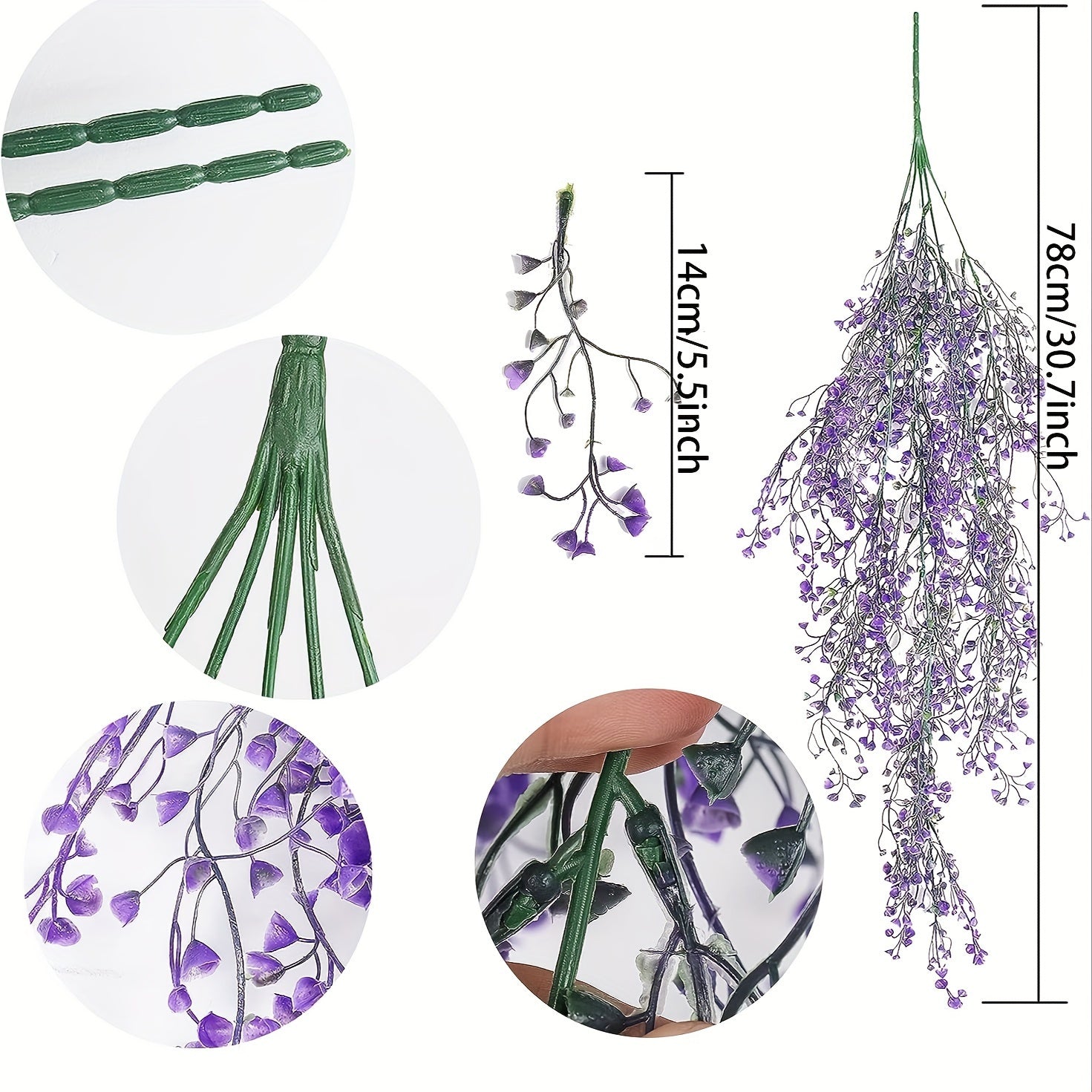 Ichki/tashqi bezatish uchun 3 ta sun'iy fern bog'lari to'plami, tadbirlar va uy bezaklari uchun mukammal, parvarish talab qilmaydi. UV qarshilik ko'rsatadigan sun'iy ivy.