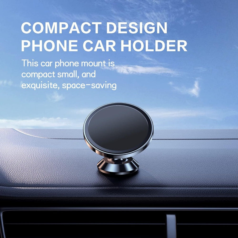 2-Pack Alloy Magnetic Car Phone Holder Universal Dashboard Strong Magnet 360° Rotation