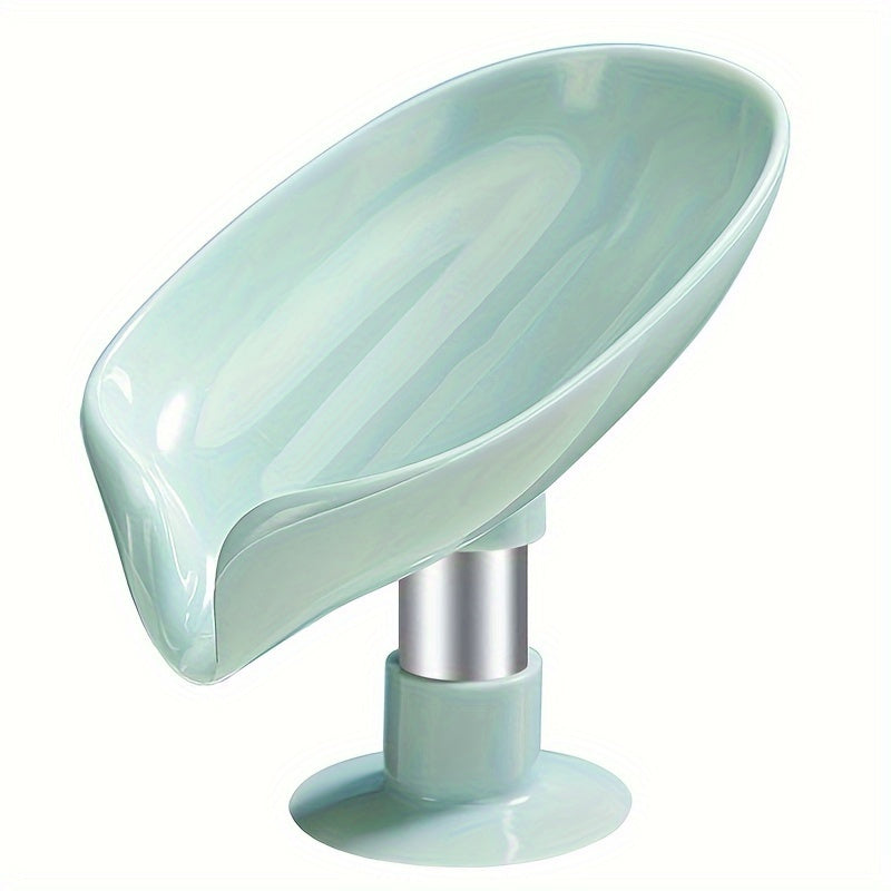 Wall-Mounted Plastic Soap Dispenser with Suction Cup and Drainage, Bathroom Organizer