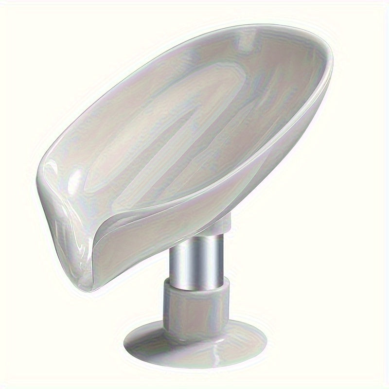 Wall-Mounted Plastic Soap Dispenser with Suction Cup and Drainage, Bathroom Organizer
