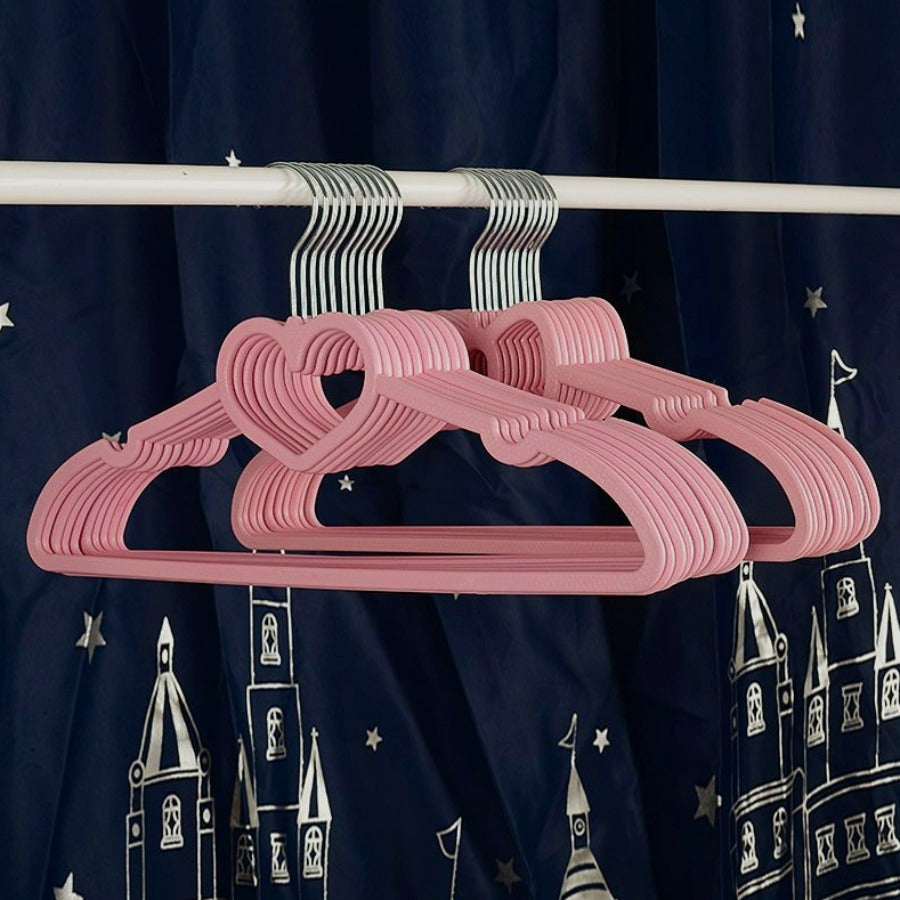Pink 360° Rotation Multifunctional Coat Hanger with Hooks for Thick Coats Sweaters Skirts Pants