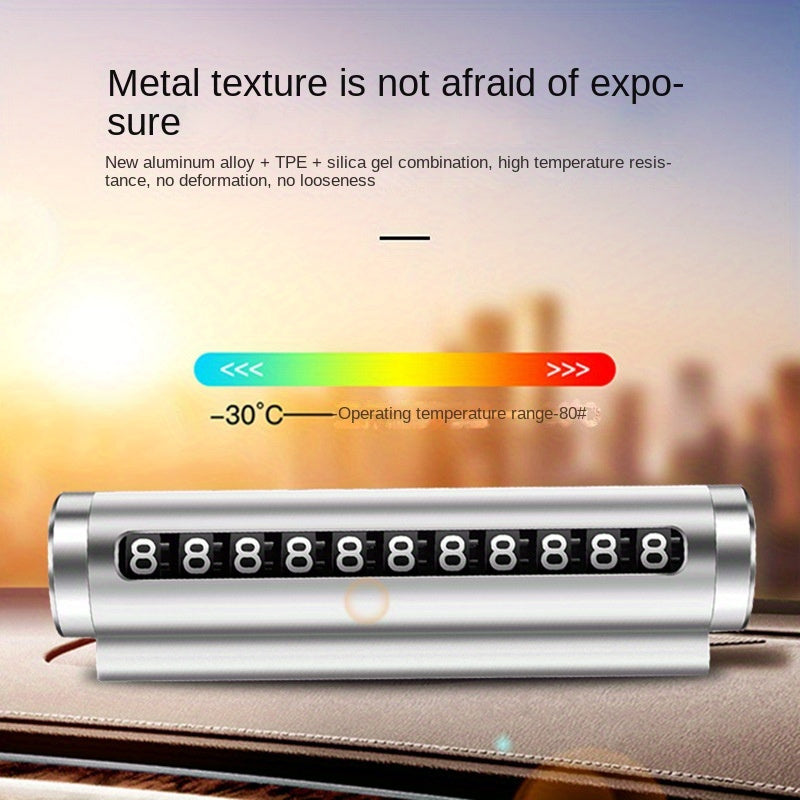 Universal metallik harakatlanadigan to'xtash plitasi transport vositalari uchun vaqtinchalik belgi