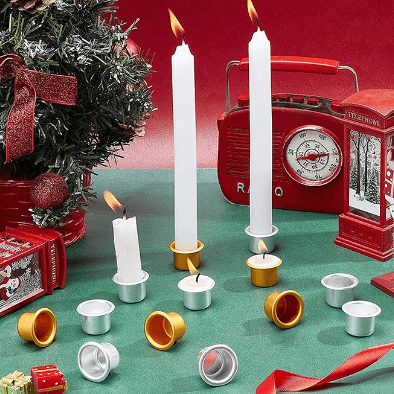 Juego de 10 soportes para velas de estilo europeo multicolor