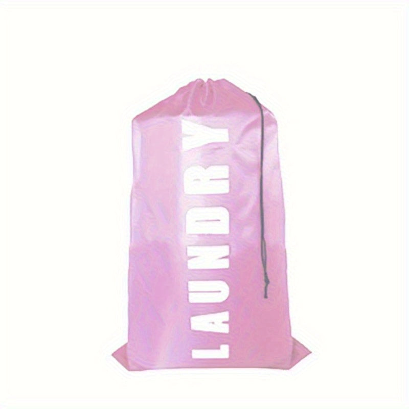 Nylon Laundry Bag with Drawstring Closure for Travel and Home Use
