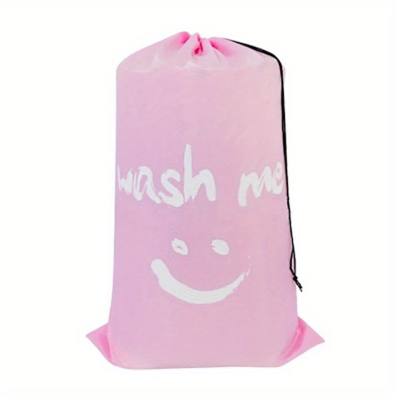 Nylon Laundry Bag with Drawstring Closure for Travel and Home Use