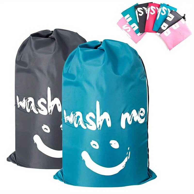 Nylon Laundry Bag with Drawstring Closure for Travel and Home Use