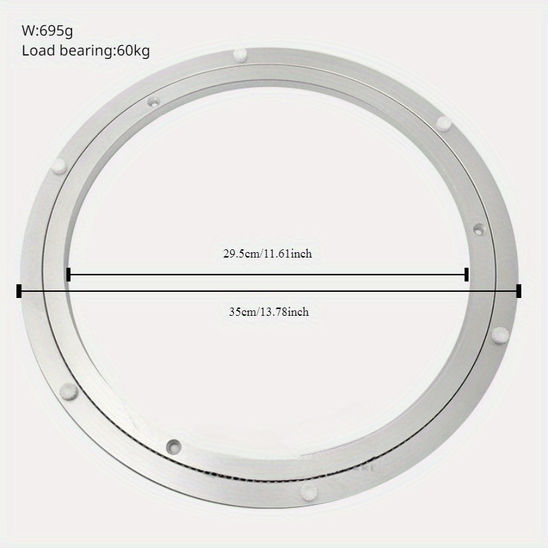 Aluminum Lazy Susan Spinner, Quiet Rotating Mechanism, Noise-Reducing Swivel for Table and Indoor Use