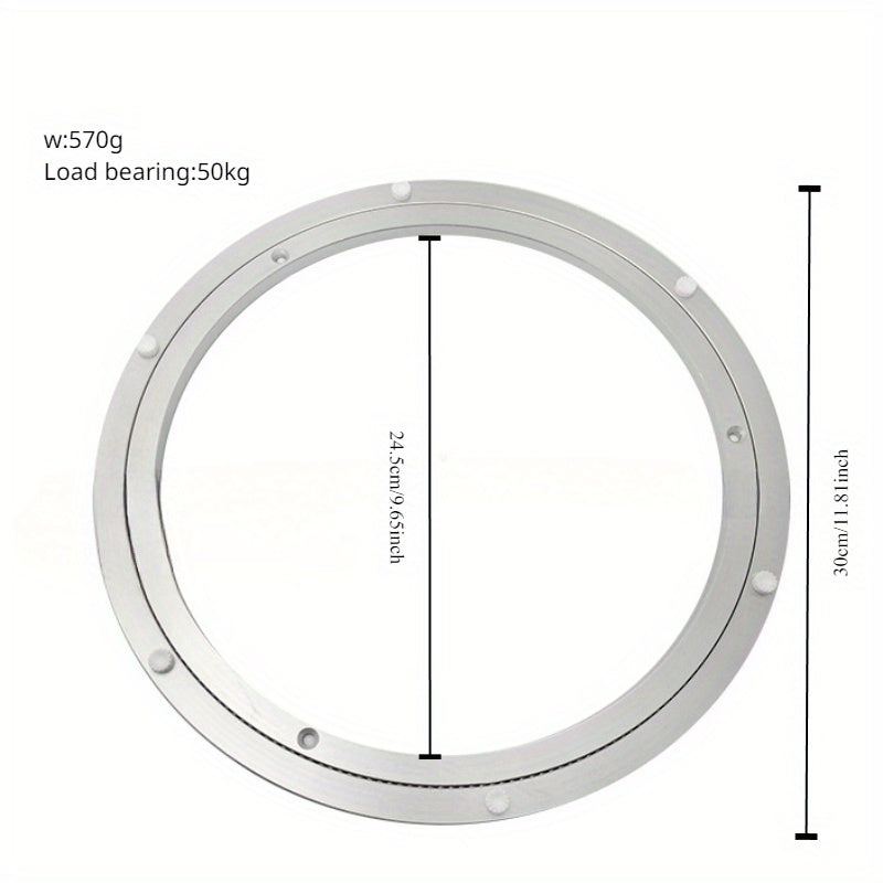 Aluminum Lazy Susan Spinner, Quiet Rotating Mechanism, Noise-Reducing Swivel for Table and Indoor Use