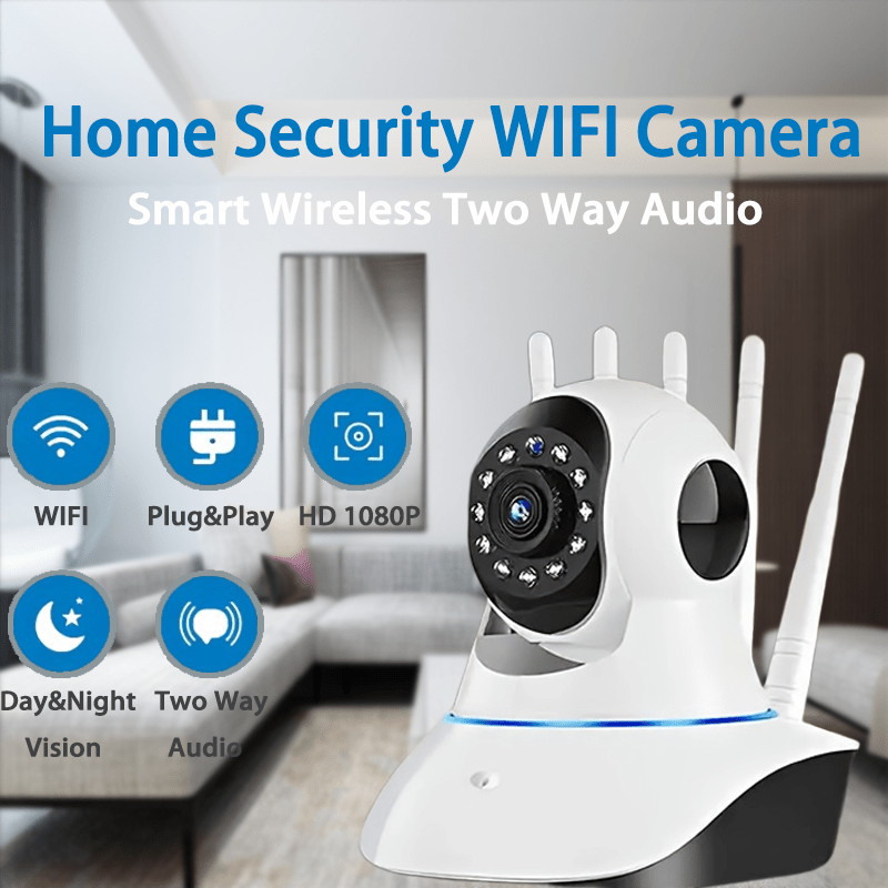 WiFi, P2P ulanish, ikki tomonlama audio va 2MP rezolyutsiyaga ega uy xavfsizlik kamerasi. Ushbu simsiz PTZ ichki CCTV IP kamerasi 1080P video sifatini taklif etadi.