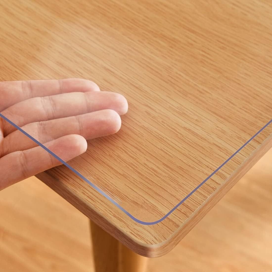 1mm Thick PVC Desk Pad Protector Waterproof Scratch-Proof for Home and Hotel Tables