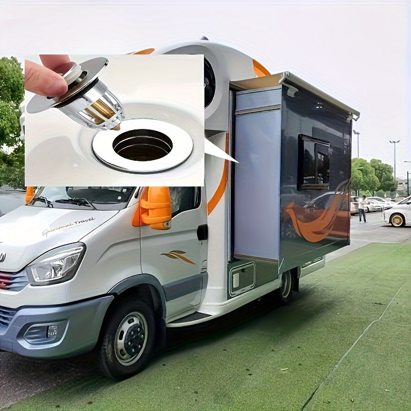 Universal Bathroom Sink Stopper for 2.69cm-4.57cm Basin Drain with Pop-Up Filter and Hair Catcher