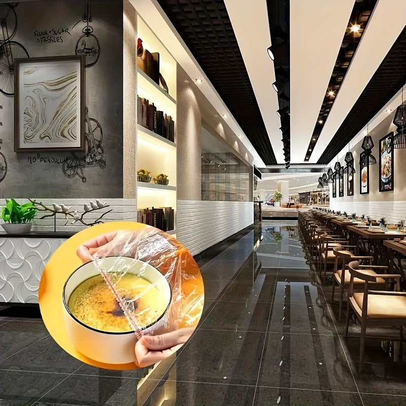 Одноразовые пластиковые крышки для пищевой пленки, 100 штук, для хранения продуктов и сохранения свежести