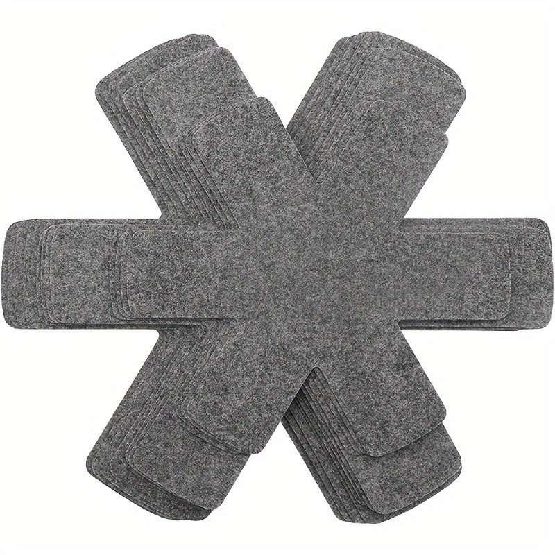 Защитите свою посуду с помощью 12 защитных накладок, устойчивых к царапинам - держите кастрюли и сковороды организованными и безшумными