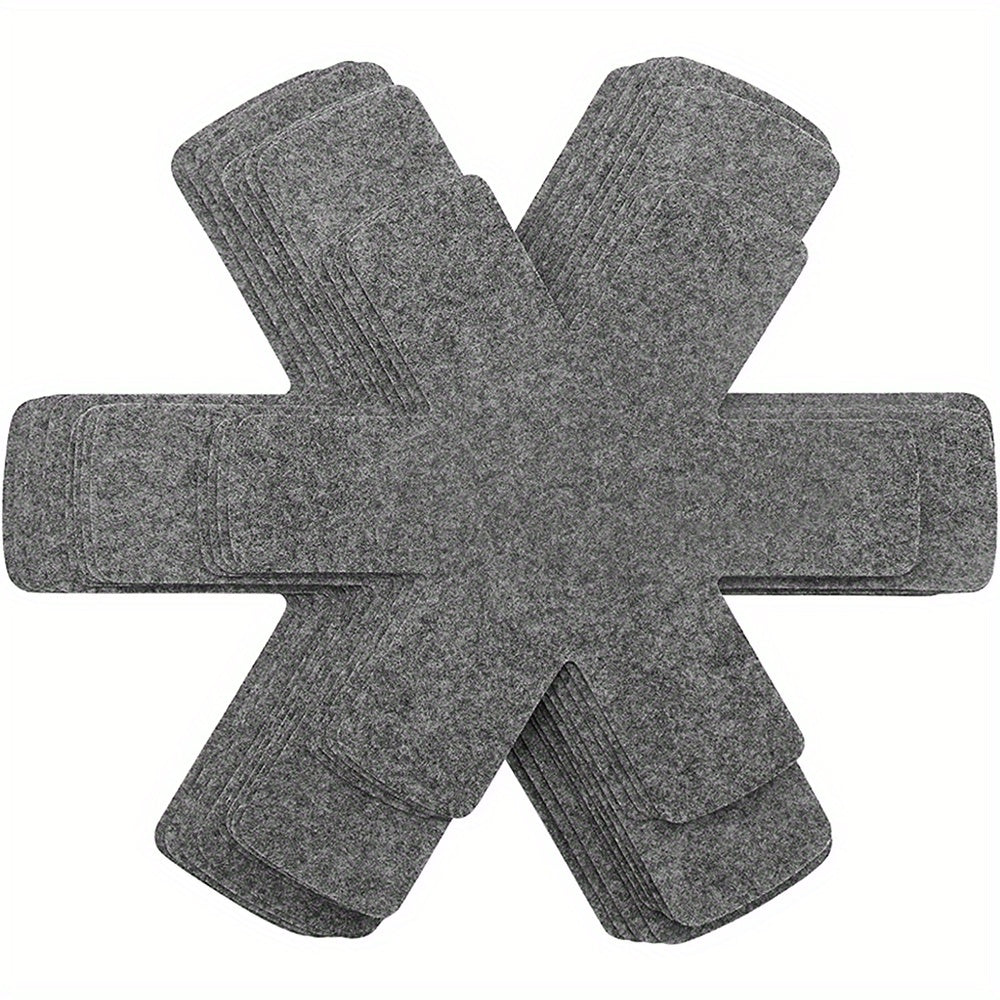 Защитите свою посуду с помощью 12 защитных накладок, устойчивых к царапинам - держите кастрюли и сковороды организованными и безшумными