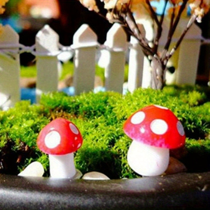 Set of 20 Red Artificial Mushrooms for Home Decor and Special Occasions
